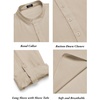 image:imageCOOFANDY Mens 2 Pieces Cotton Linen Set Long Sleeve Henley Shirts Casual Beach Pants With Pockets Summer Yoga OutfitsLight Khaki