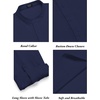 image:imageCOOFANDY Mens 2 Pieces Cotton Linen Set Long Sleeve Henley Shirts Casual Beach Pants With Pockets Summer Yoga OutfitsNavy Blue