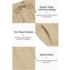 image:imageCOOFANDY Mens 2 Pieces Cotton Linen Set Long Sleeve Henley Shirts Casual Beach Pants With Pockets Summer Yoga OutfitsWhite  Khaki