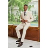 image:imageCOOFANDY Mens 3 Piece Linen Suits Casual Lightweight Blazer Jackets Vest Pants Set for Wedding Business PromBeige