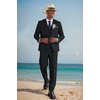 image:imageCOOFANDY Mens 3 Piece Linen Suits Casual Lightweight Blazer Jackets Vest Pants Set for Wedding Business PromBlack