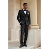 image:imageCOOFANDY Mens 3 Piece Linen Suits Casual Lightweight Blazer Jackets Vest Pants Set for Wedding Business PromBlack