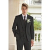 image:imageCOOFANDY Mens 3 Piece Linen Suits Casual Lightweight Blazer Jackets Vest Pants Set for Wedding Business PromBlack