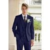image:imageCOOFANDY Mens 3 Piece Linen Suits Casual Lightweight Blazer Jackets Vest Pants Set for Wedding Business PromDark Blue