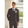 image:imageCOOFANDY Mens 3 Piece Linen Suits Casual Lightweight Blazer Jackets Vest Pants Set for Wedding Business PromDark Grey