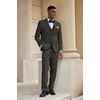 image:imageCOOFANDY Mens 3 Piece Linen Suits Casual Lightweight Blazer Jackets Vest Pants Set for Wedding Business PromDark Grey