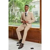 image:imageCOOFANDY Mens 3 Piece Linen Suits Casual Lightweight Blazer Jackets Vest Pants Set for Wedding Business PromKhaki