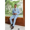 image:imageCOOFANDY Mens 3 Piece Linen Suits Casual Lightweight Blazer Jackets Vest Pants Set for Wedding Business PromLight Blue