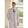 image:imageCOOFANDY Mens 3 Piece Linen Suits Casual Lightweight Blazer Jackets Vest Pants Set for Wedding Business PromLight Grey