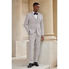 image:imageCOOFANDY Mens 3 Piece Linen Suits Casual Lightweight Blazer Jackets Vest Pants Set for Wedding Business PromLight Grey