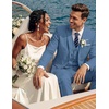 image:imageCOOFANDY Mens 3 Piece Linen Suits Casual Lightweight Blazer Jackets Vest Pants Set for Wedding Business PromNavy Blue