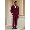 image:imageCOOFANDY Mens 3 Piece Linen Suits Casual Lightweight Blazer Jackets Vest Pants Set for Wedding Business PromWine Red