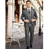image:imageCOOFANDY Mens 3 Piece Slim Fit Suits One Button Blazer Vest Suit Pants with Tie