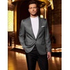 image:imageCOOFANDY Mens 3 Piece Slim Fit Suits One Button Blazer Vest Suit Pants with Tie