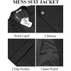 image:imageCOOFANDY Mens 3 Pieces Suits Classic Fit 2 Buttons Dress Suit Set Wedding Business Dinner Prom Jacket Vest PantsBlack