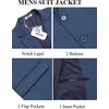 image:imageCOOFANDY Mens 3 Pieces Suits Classic Fit 2 Buttons Dress Suit Set Wedding Business Dinner Prom Jacket Vest PantsBlue