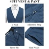 image:imageCOOFANDY Mens 3 Pieces Suits Classic Fit 2 Buttons Dress Suit Set Wedding Business Dinner Prom Jacket Vest PantsBlue