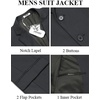 image:imageCOOFANDY Mens 3 Pieces Suits Classic Fit 2 Buttons Dress Suit Set Wedding Business Dinner Prom Jacket Vest PantsDark Grey