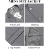 image:imageCOOFANDY Mens 3 Pieces Suits Classic Fit 2 Buttons Dress Suit Set Wedding Business Dinner Prom Jacket Vest PantsLight Grey