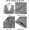 image:imageCOOFANDY Mens 3 Pieces Suits Classic Fit 2 Buttons Dress Suit Set Wedding Business Dinner Prom Jacket Vest PantsLight Grey