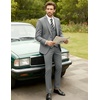 image:imageCOOFANDY Mens 3 Pieces Suits Classic Fit 2 Buttons Dress Suit Set Wedding Business Dinner Prom Jacket Vest PantsLight Grey