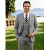 image:imageCOOFANDY Mens 3 Pieces Suits Classic Fit 2 Buttons Dress Suit Set Wedding Business Dinner Prom Jacket Vest PantsLight Grey