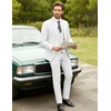 image:imageCOOFANDY Mens 3 Pieces Suits Classic Fit 2 Buttons Dress Suit Set Wedding Business Dinner Prom Jacket Vest PantsWhite