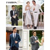image:imageCOOFANDY Mens 3 Pieces Suits Classic Fit 2 Buttons Dress Suit Set Wedding Business Dinner Prom Jacket Vest PantsWhite