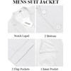 image:imageCOOFANDY Mens 3 Pieces Suits Classic Fit 2 Buttons Dress Suit Set Wedding Business Dinner Prom Jacket Vest PantsWhite