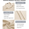 image:imageCOOFANDY Mens Beach Wedding Shirt Casual Long Sleeve Linen Shirts Lightweight Summer Button Up Shirts Beige