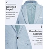image:imageCOOFANDY Mens Blazer Casual Sport Coats Slim Fit One Button Suit Jacket Lightweight Sports JacketLight Blue
