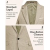 image:imageCOOFANDY Mens Blazer Casual Sport Coats Slim Fit One Button Suit Jacket Lightweight Sports JacketLight Khaki