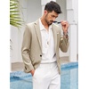 image:imageCOOFANDY Mens Blazer Casual Sport Coats Slim Fit One Button Suit Jacket Lightweight Sports JacketLight Khaki