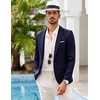 image:imageCOOFANDY Mens Blazer Casual Sport Coats Slim Fit One Button Suit Jacket Lightweight Sports JacketNavy Blue