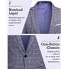 image:imageCOOFANDY Mens Blazer Casual Sport Coats Slim Fit One Button Suit Jacket Lightweight Sports JacketPlaid Blazer  Blue