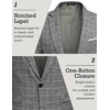 image:imageCOOFANDY Mens Blazer Casual Sport Coats Slim Fit One Button Suit Jacket Lightweight Sports JacketPlaid Blazer  Dark Gray