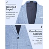 image:imageCOOFANDY Mens Blazer Casual Sport Coats Slim Fit One Button Suit Jacket Lightweight Sports JacketPlaid Blazer  Sky Blue