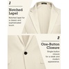 image:imageCOOFANDY Mens Blazer Casual Sport Coats Slim Fit One Button Suit Jacket Lightweight Sports JacketPlain Color  Beige