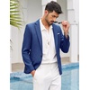 image:imageCOOFANDY Mens Blazer Casual Sport Coats Slim Fit One Button Suit Jacket Lightweight Sports JacketRoyal Blue