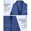 image:imageCOOFANDY Mens Blazer Casual Sport Coats Slim Fit One Button Suit Jacket Lightweight Sports JacketRoyal Blue