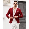 image:imageCOOFANDY Mens Blazer Casual Sport Coats Slim Fit One Button Suit Jacket Lightweight Sports JacketWine Red