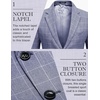 image:imageCOOFANDY Mens Blazer Casual Two Buttons Sport Coats Lightweight Suit JacketAcheckered Blazer  Blue