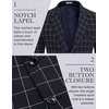 image:imageCOOFANDY Mens Blazer Casual Two Buttons Sport Coats Lightweight Suit JacketAcheckered Blazer  Navy Blue