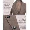 image:imageCOOFANDY Mens Blazer Casual Two Buttons Sport Coats Lightweight Suit JacketAkhaki