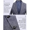 image:imageCOOFANDY Mens Blazer Casual Two Buttons Sport Coats Lightweight Suit JacketBlue