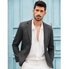 image:imageCOOFANDY Mens Blazer Casual Two Buttons Sport Coats Lightweight Suit JacketDark Charcoal