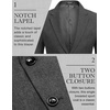 image:imageCOOFANDY Mens Blazer Casual Two Buttons Sport Coats Lightweight Suit JacketDark Charcoal