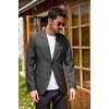 image:imageCOOFANDY Mens Blazer Casual Two Buttons Sport Coats Lightweight Suit JacketDark Charcoal