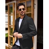 image:imageCOOFANDY Mens Blazer Casual Two Buttons Sport Coats Lightweight Suit JacketSolid Color Blazer  Black