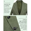 image:imageCOOFANDY Mens Blazer Casual Two Buttons Sport Coats Lightweight Suit JacketZdark Green
